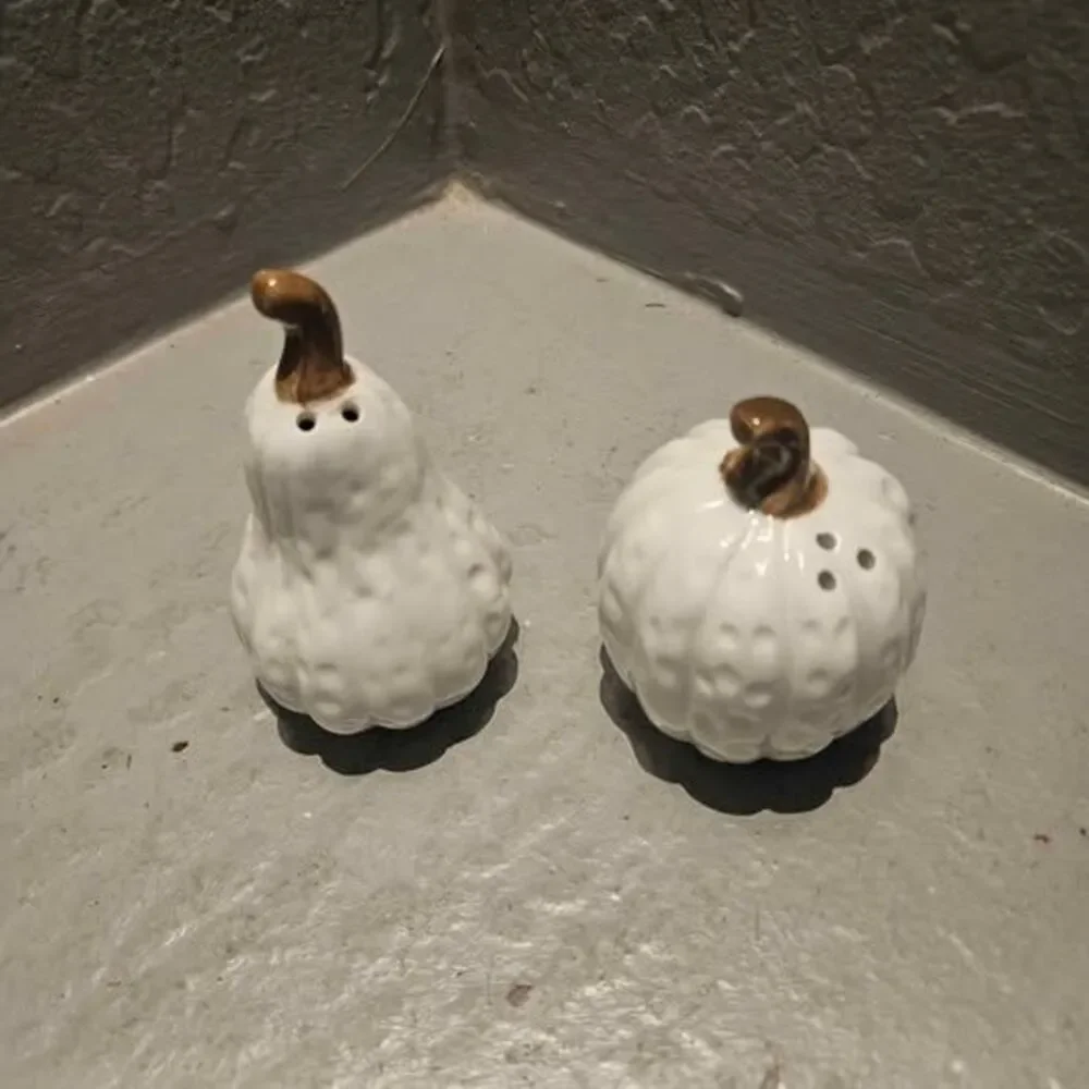 Hobby Lobby Ceramic Pumpkin and Gourd Salt and Pepper Shakers